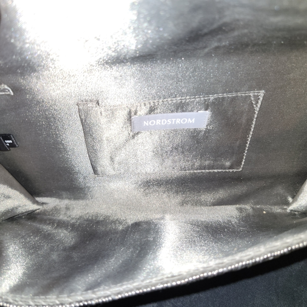 Pewter Art Deco Crystal And Beaded Envelope Purse - Picture 5 of 7